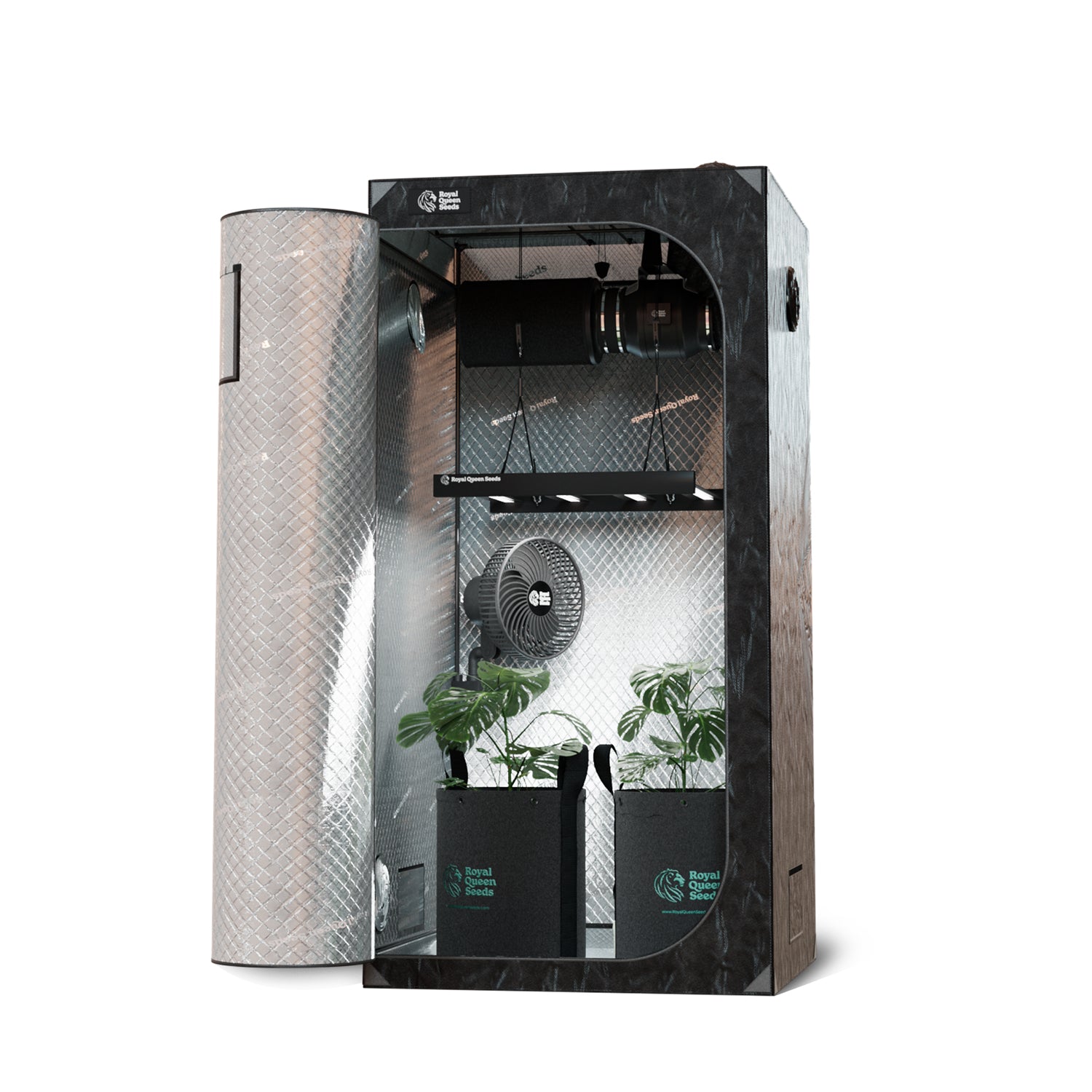 RQS LED-Growzelt-Set 60×60×180 cm